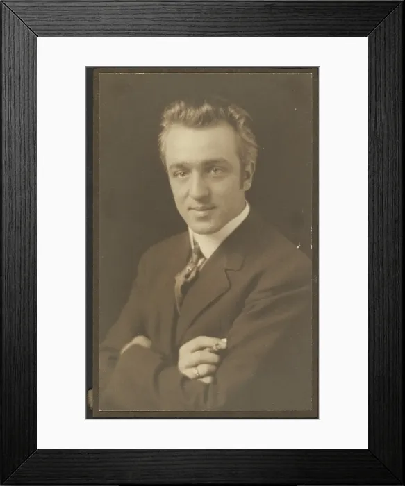 Framed Print : Portrait of a Man Holding Cigar, 1907-1924. Creator: Louis Fleckenstein Framed Print : Portrait of a Man Holding Cigar, 1907-1924. Creator: Louis Fleckenstein
