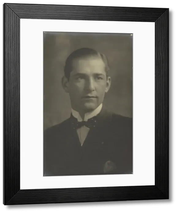 Framed Print : Portrait of a Man with Polka Dot Bowtie, 1907-1943. Creator: Louis Fleckenstein Framed Print : Portrait of a Man with Polka Dot Bowtie, 1907-1943. Creator: Louis Fleckenstein