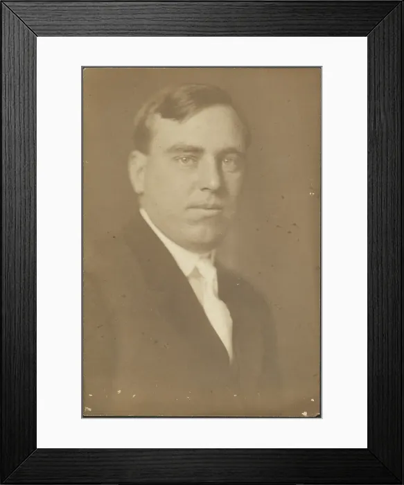 Framed Print : Portrait of a Man with White Tie, 1907-1943. Creator: Louis Fleckenstein Framed Print : Portrait of a Man with White Tie, 1907-1943. Creator: Louis Fleckenstein