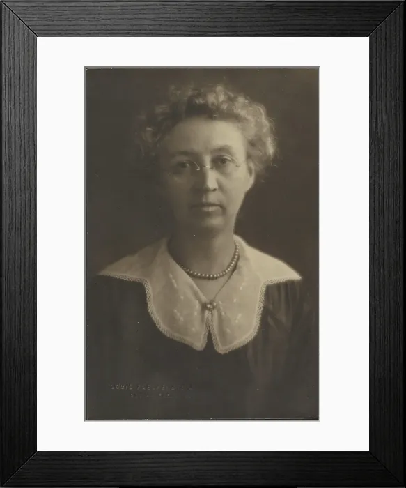 Framed Print : Portrait of a Woman with Jewel Brooch, 1907-1924. Creator: Louis Fleckenstein Framed Print : Portrait of a Woman with Jewel Brooch, 1907-1924. Creator: Louis Fleckenstein