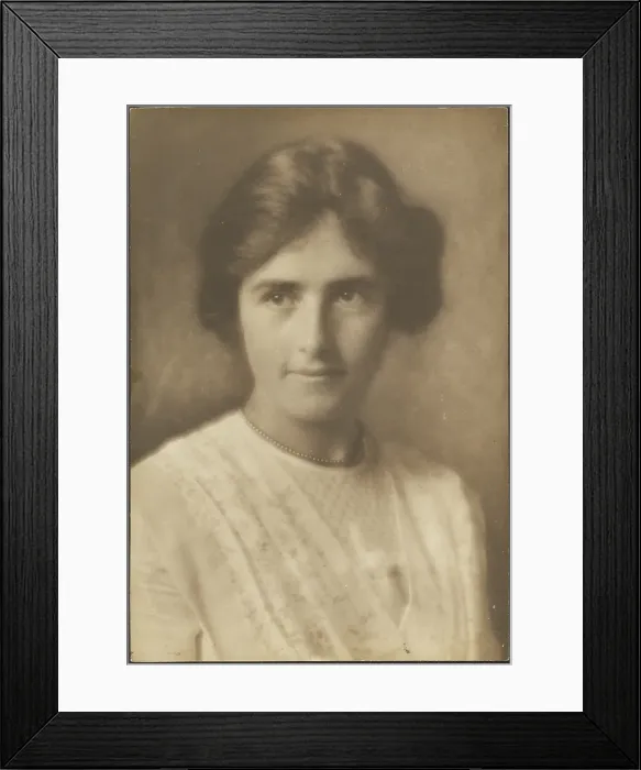 Framed Print : Portrait of a Woman with Bead Necklace, 1907-1943. Creator: Louis Fleckenstein Framed Print : Portrait of a Woman with Bead Necklace, 1907-1943. Creator: Louis Fleckenstein