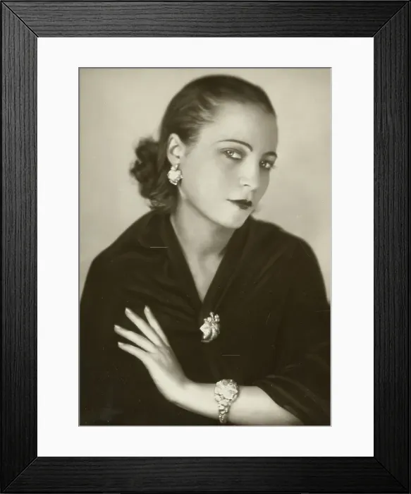 Framed Print : Female Portrait, French, about 1925. Creator: Yva Framed Print : Female Portrait, French, about 1925. Creator: Yva