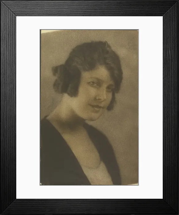 Framed Print : Portrait of a Woman with Short Hair, 1907-1943. Creator: Louis Fleckenstein Framed Print : Portrait of a Woman with Short Hair, 1907-1943. Creator: Louis Fleckenstein