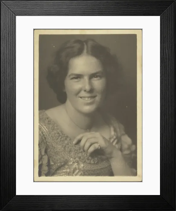 Framed Print : Portrait of a Woman with Beaded Dress, 1907-1924. Creator: Louis Fleckenstein Framed Print : Portrait of a Woman with Beaded Dress, 1907-1924. Creator: Louis Fleckenstein