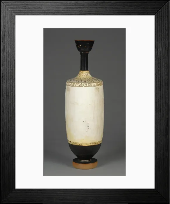 Framed Print : Attic White-Ground Lekythos, about 435-430 BC. Creator: Achilles Painter Framed Print : Attic White-Ground Lekythos, about 435-430 BC. Creator: Achilles Painter
