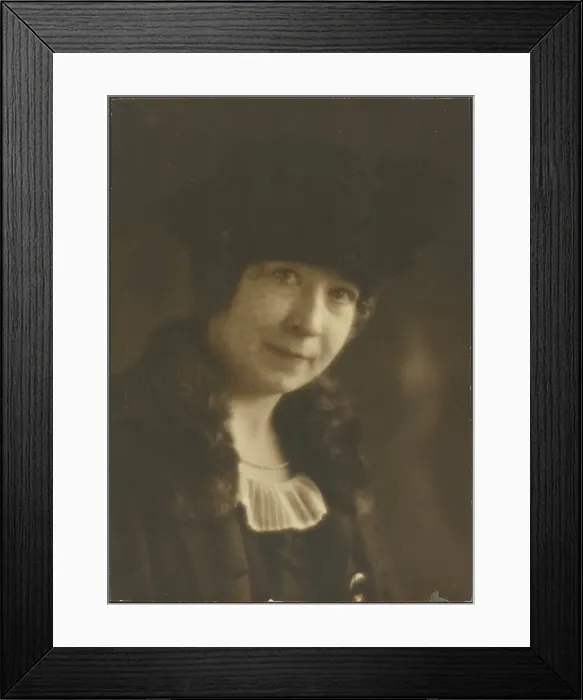 Framed Print : Portrait of a Woman with Veil, 1907-1943. Creator: Louis Fleckenstein Framed Print : Portrait of a Woman with Veil, 1907-1943. Creator: Louis Fleckenstein
