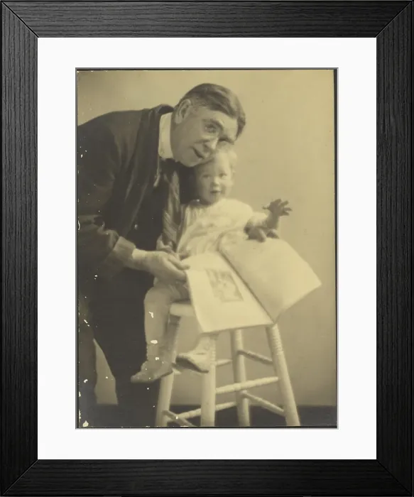 Framed Print : Portrait of Fleckenstein and Grandchild, 1907-1943. Creator: Louis Fleckenstein Framed Print : Portrait of Fleckenstein and Grandchild, 1907-1943. Creator: Louis Fleckenstein