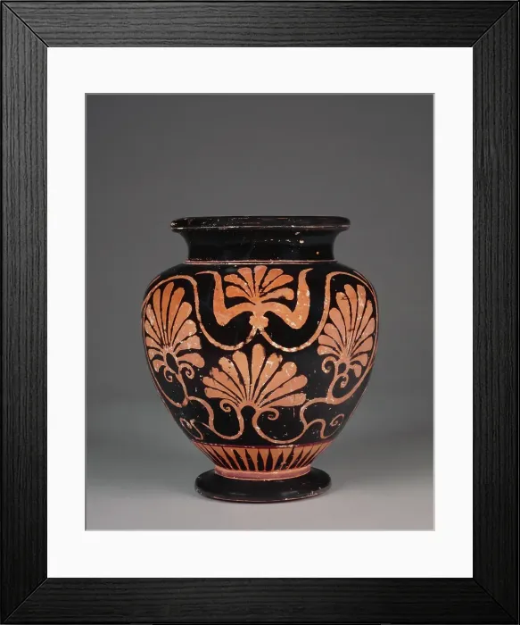Framed Print : Handleless Stamnos in Attic Six Technique, late 6th century BC. Creator: Unknown Framed Print : Handleless Stamnos in Attic Six Technique, late 6th century BC. Creator: Unknown
