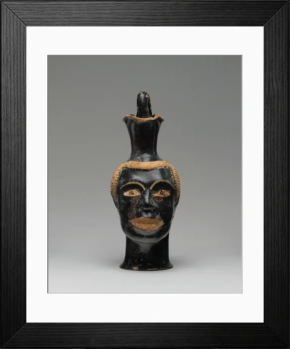 Framed Print : Pitcher (Oinochoe) in the Form of a Head of a Youth, about 510 BC. Creator: Class of Louvre H 62 Framed Print : Pitcher (Oinochoe) in the Form of a Head of a Youth, about 510 BC. Creator: Class of Louvre H 62