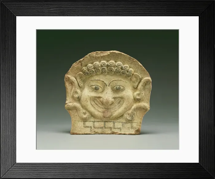 Framed Print : Gorgon Head Antefix, about 500 BC. Creator: Unknown