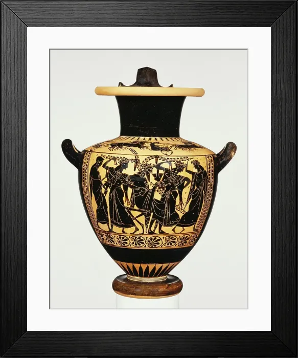 Framed Print : Attic Black-Figure Hydria, about 510 BC. Creator: Leagros Group Framed Print : Attic Black-Figure Hydria, about 510 BC. Creator: Leagros Group