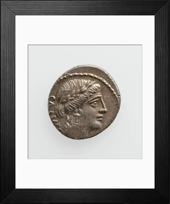 Framed Print : Denarius, 1st century B.C. Creator: Unknown Framed Print : Denarius, 1st century B.C. Creator: Unknown