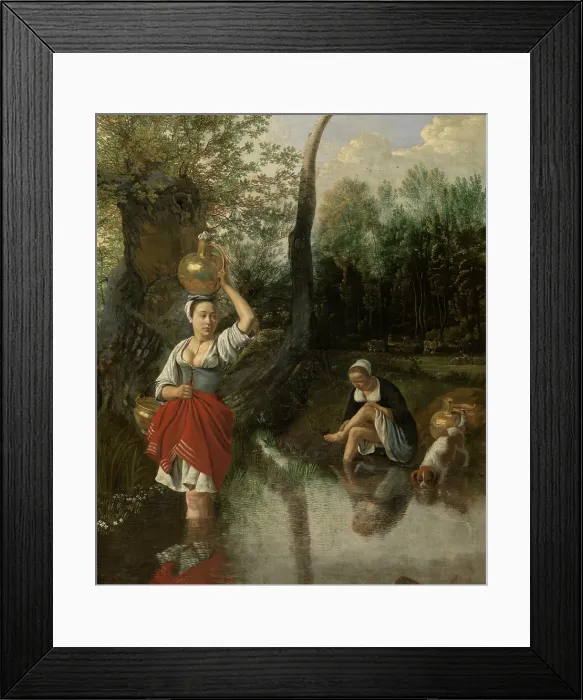 Framed Print : A Ford, 1665. Creator: Jan Siberechts Framed Print : A Ford, 1665. Creator: Jan Siberechts