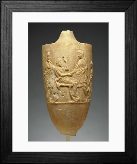 Framed Print : Funerary Lekythos, about 360 BC. Creator: Unknown Framed Print : Funerary Lekythos, about 360 BC. Creator: Unknown
