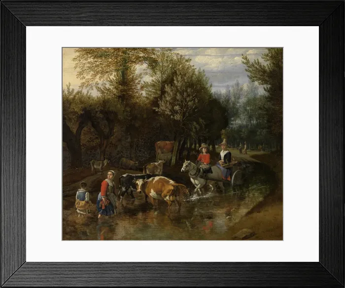 Framed Print : The Nosy Cow, 1665. Creator: Jan Siberechts