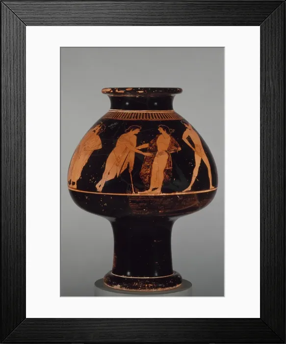 Framed Print : Attic Red-Figure Psykter, about 510 BC. Creator: Smikros Framed Print : Attic Red-Figure Psykter, about 510 BC. Creator: Smikros