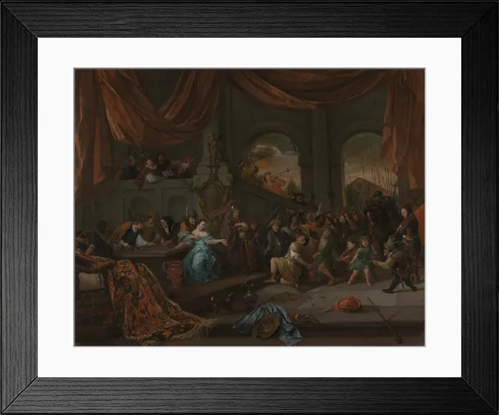 Framed Print : Samson Offended by the Philistines. Creator: Jan Steen Framed Print : Samson Offended by the Philistines. Creator: Jan Steen