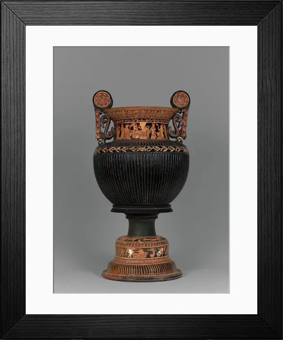 Framed Print : Attic Red-Figure Dinoid Volute Krater and Stand, 390-380 BC. Creator: Meleager Painter Framed Print : Attic Red-Figure Dinoid Volute Krater and Stand, 390-380 BC. Creator: Meleager Painter