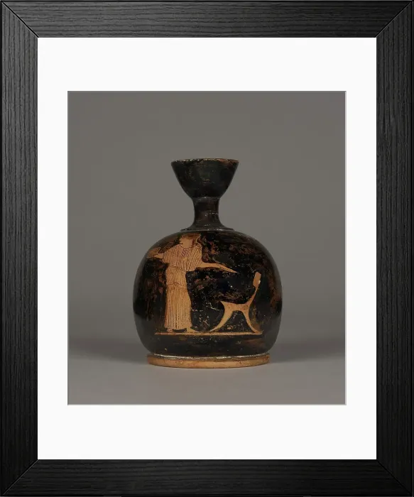 Framed Print : Attic Red-Figure Squat Lekythos, about 430 BC. Creator: Unknown Framed Print : Attic Red-Figure Squat Lekythos, about 430 BC. Creator: Unknown