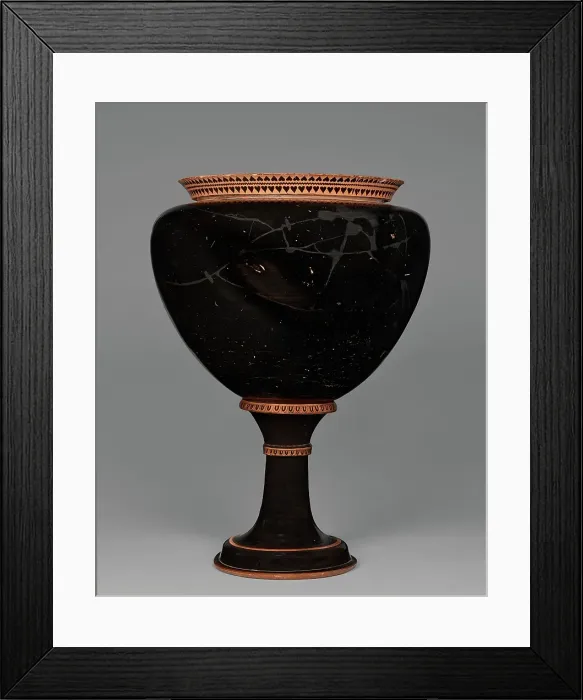 Framed Print : Attic Black-Figure Dinos and Stand, 520-510 BC. Creator: The Antimenes Painter Framed Print : Attic Black-Figure Dinos and Stand, 520-510 BC. Creator: The Antimenes Painter