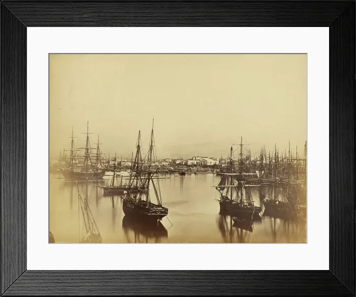 Framed Print : Piraeus, Greece, about 1865-1875. Creator: Unknown Framed Print : Piraeus, Greece, about 1865-1875. Creator: Unknown