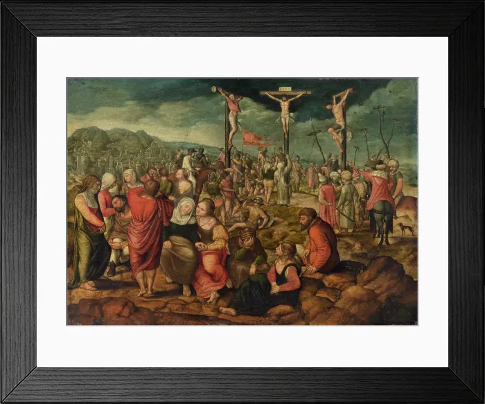 Framed Print : Calvary, 1525-1549. Creator: Jan van Amstel Framed Print : Calvary, 1525-1549. Creator: Jan van Amstel