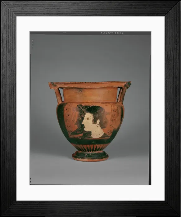 Framed Print : Attic Black-Figure Column Krater, about 530 BC. Creator: Painter of Louvre F311 Framed Print : Attic Black-Figure Column Krater, about 530 BC. Creator: Painter of Louvre F311