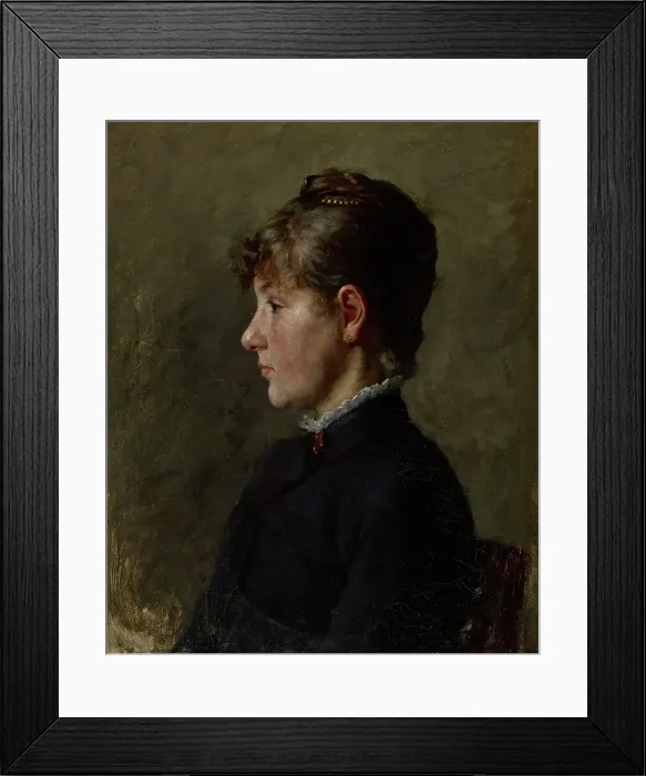 Framed Print : Katrina, about 1884. Creator: John Ottis Adams Framed Print : Katrina, about 1884. Creator: John Ottis Adams