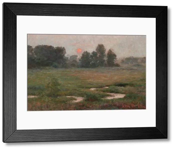 Framed Print : An August Sunset - Prairie Dell, 1894. Creator: John Ottis Adams Framed Print : An August Sunset - Prairie Dell, 1894. Creator: John Ottis Adams