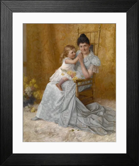 Framed Print : Portrait of Martha Wysor Marsh and Son John Edwin, 1892. Creator: John Ottis Adams Framed Print : Portrait of Martha Wysor Marsh and Son John Edwin, 1892. Creator: John Ottis Adams