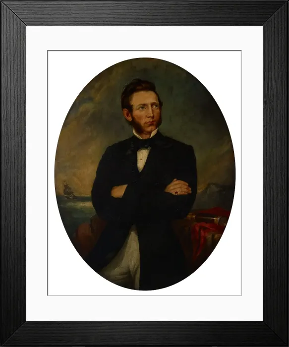 Framed Print : Portrait of Capt. Charles J. Bunker, 1857. Creator: John L Harding Framed Print : Portrait of Capt. Charles J. Bunker, 1857. Creator: John L Harding
