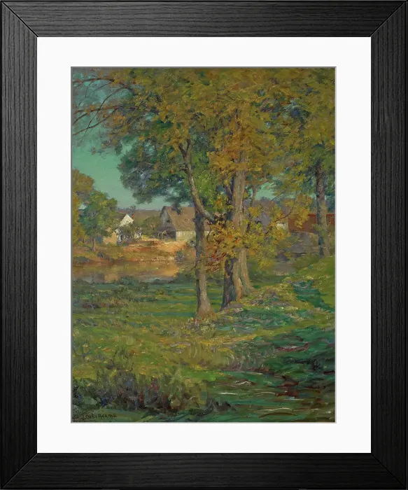 Framed Print : Thornberry's Pasture, Brooklyn, Indiana (An Indiana Farm), 1904. Creator: John Ottis Adams Framed Print : Thornberry's Pasture, Brooklyn, Indiana (An Indiana Farm), 1904. Creator: John Ottis Adams