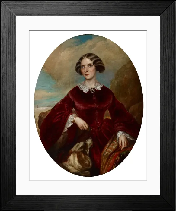 Framed Print : Portrait of Anna Hardaway Bunker, 1857. Creator: John L Harding Framed Print : Portrait of Anna Hardaway Bunker, 1857. Creator: John L Harding