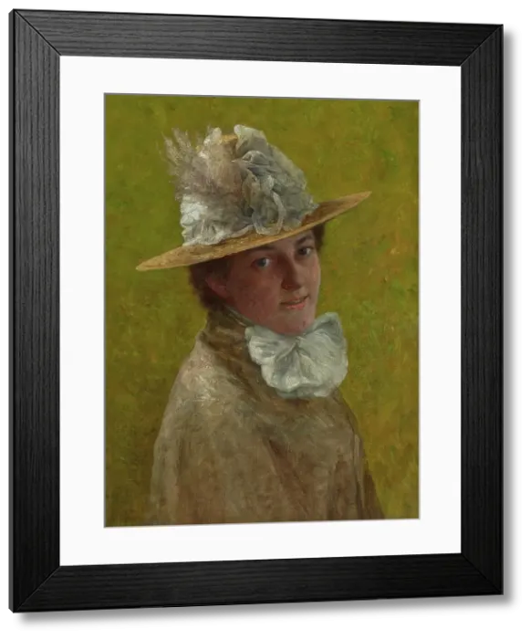 Framed Print : The Widow, Munich, about 1885. Creator: John Ottis Adams Framed Print : The Widow, Munich, about 1885. Creator: John Ottis Adams