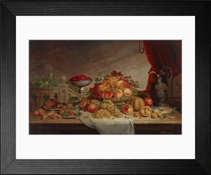 Framed Print : Still Life with Fruit, date unknown, c1830-1892. Creator: Jacob Cox Framed Print : Still Life with Fruit, date unknown, c1830-1892. Creator: Jacob Cox