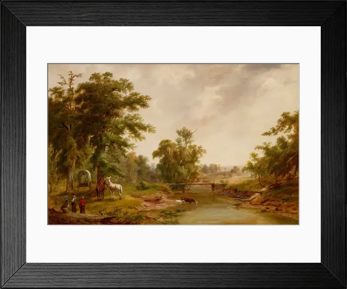 Framed Print : Scene in Indianapolis, 1860s. Creator: Jacob Cox Framed Print : Scene in Indianapolis, 1860s. Creator: Jacob Cox
