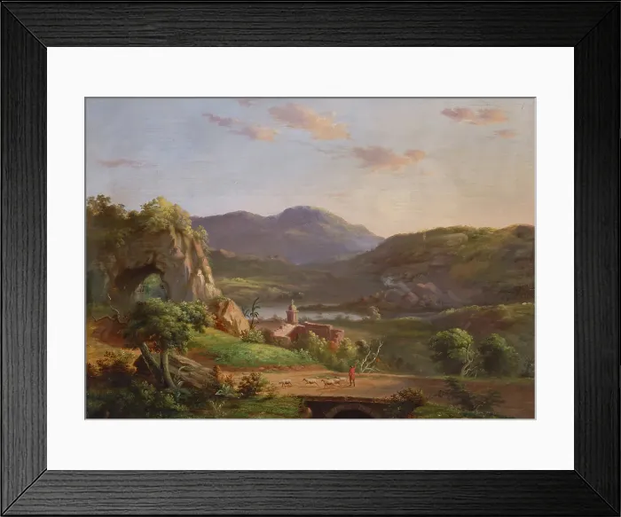 Framed Print : Landscape, date unknown, c1830-1892. Creator: Jacob Cox Framed Print : Landscape, date unknown, c1830-1892. Creator: Jacob Cox