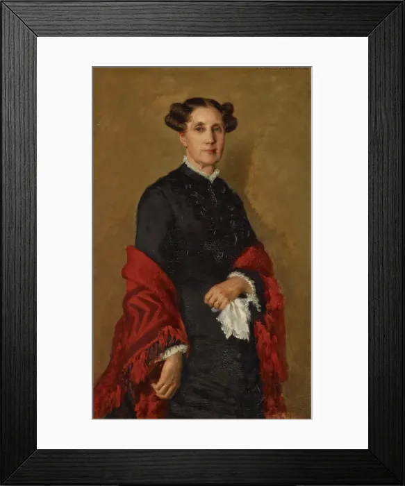 Framed Print : Portrait of Mrs. William C. Bartlett, 1879. Creator: Carroll Beckwith Framed Print : Portrait of Mrs. William C. Bartlett, 1879. Creator: Carroll Beckwith