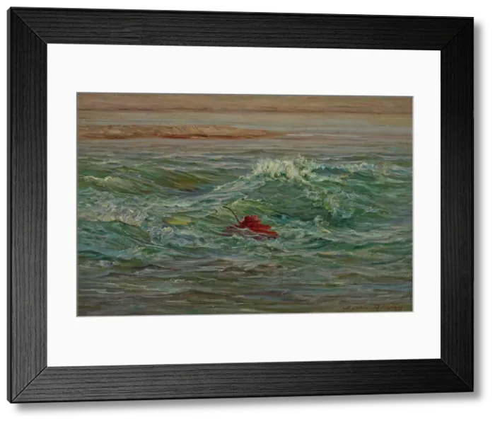 Framed Print : The Wave-Whitewater, Brookville, Indiana (Autumn on Whitewater), c1870-1927. Creator: John Ottis Adams Framed Print : The Wave-Whitewater, Brookville, Indiana (Autumn on Whitewater), c1870-1927. Creator: John Ottis Adams