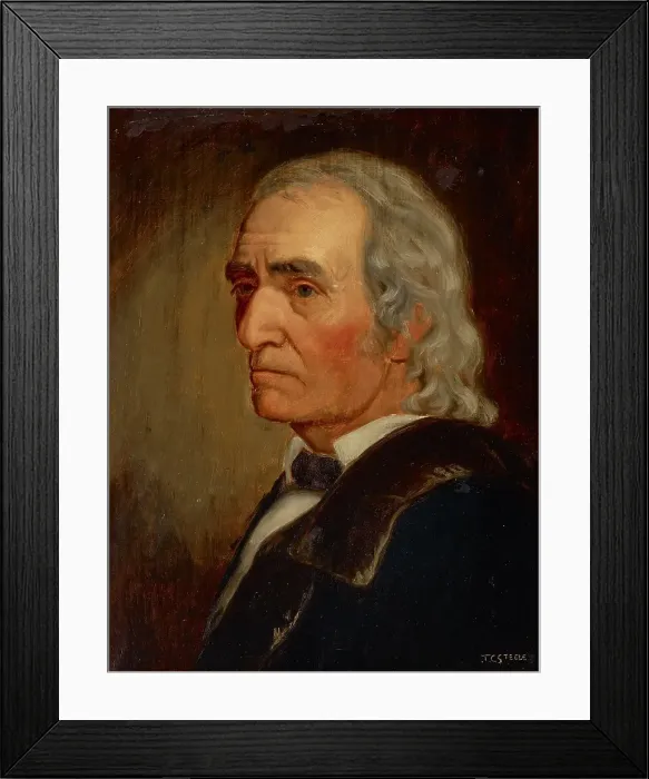 Framed Print : Portrait of Thomas Lakin, about 1873. Creator: Theodore Clement Steele Framed Print : Portrait of Thomas Lakin, about 1873. Creator: Theodore Clement Steele