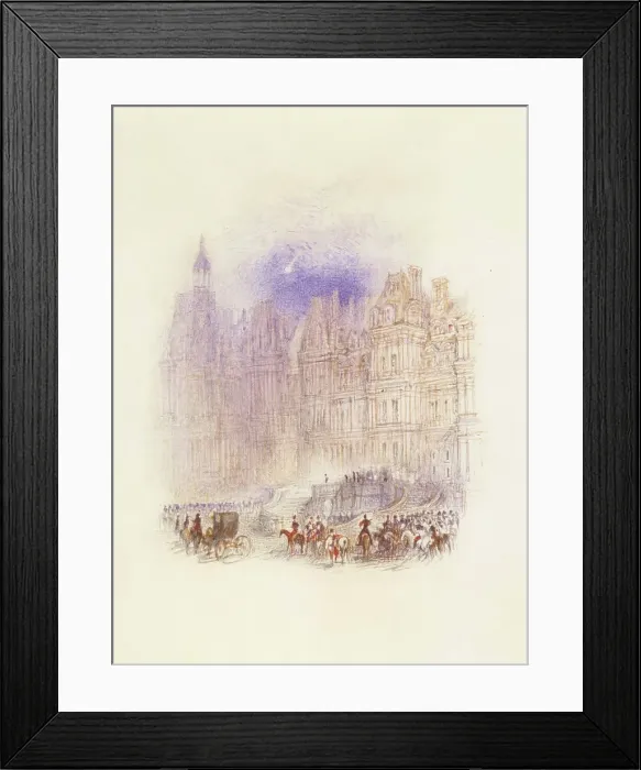 Framed Print : Fontainebleau: The Departure of Napoleon, 1833. Creator: JMW Turner Framed Print : Fontainebleau: The Departure of Napoleon, 1833. Creator: JMW Turner