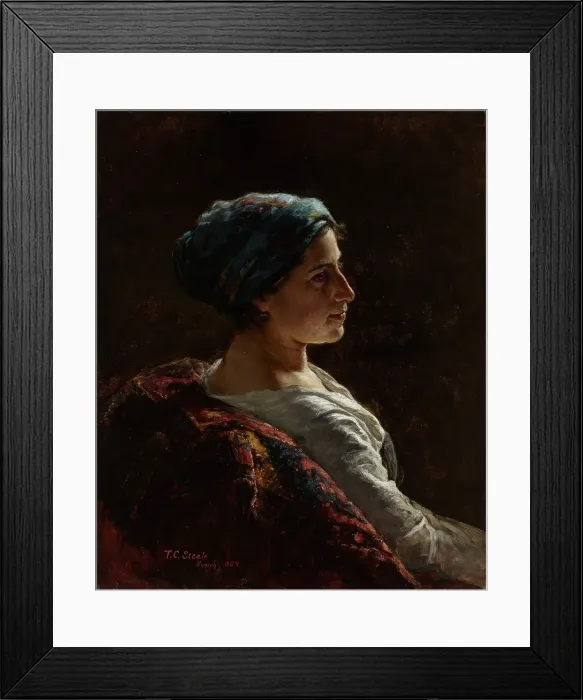 Framed Print : The Munich Model, 1884. Creator: Theodore Clement Steele Framed Print : The Munich Model, 1884. Creator: Theodore Clement Steele