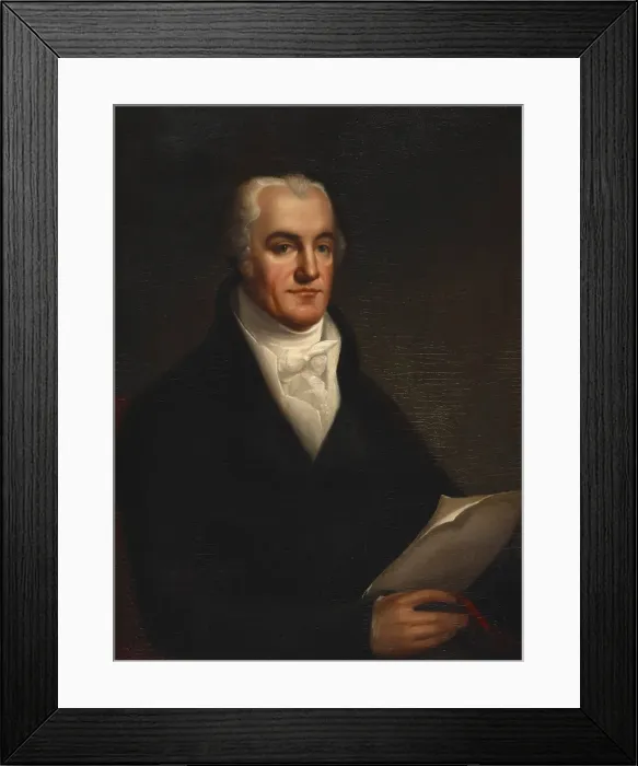 Framed Print : Portrait of Joel Barlow, 1805. Creator: Robert Fulton Framed Print : Portrait of Joel Barlow, 1805. Creator: Robert Fulton