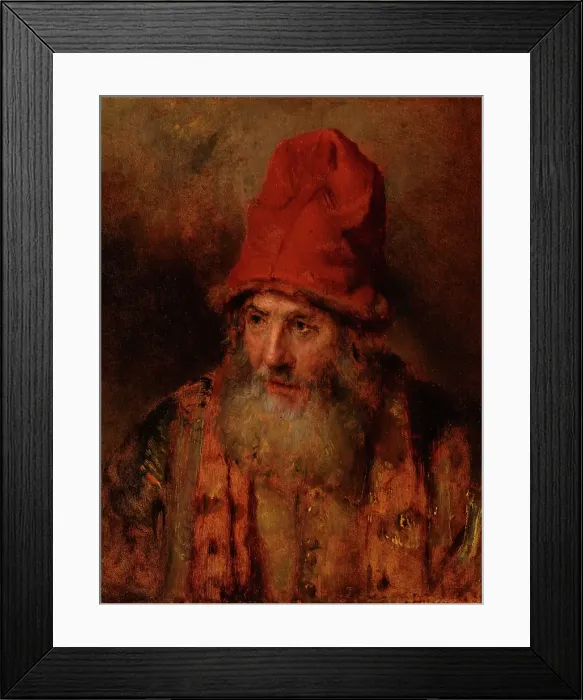 Framed Print : Old Man with a Tall, Fur-Edged Cap, about 1650. Creator: Rembrandt Harmensz van Rijn Framed Print : Old Man with a Tall, Fur-Edged Cap, about 1650. Creator: Rembrandt Harmensz van Rijn