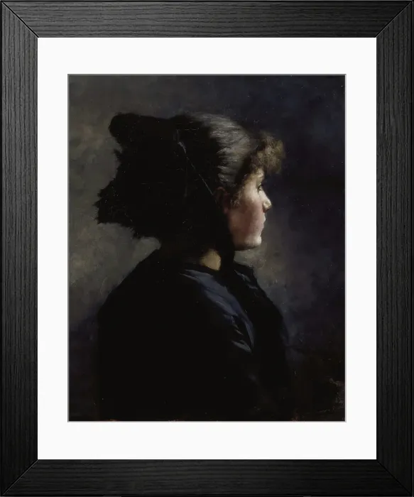 Framed Print : Munich Girl, 1884. Creator: Theodore Clement Steele Framed Print : Munich Girl, 1884. Creator: Theodore Clement Steele