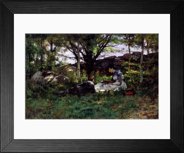 Framed Print : A June Idyl, 1887. Creator: Theodore Clement Steele Framed Print : A June Idyl, 1887. Creator: Theodore Clement Steele