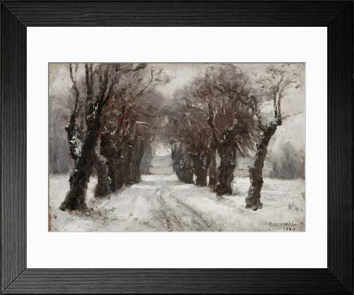 Framed Print : Winter in Munich, 1885. Creator: Theodore Clement Steele Framed Print : Winter in Munich, 1885. Creator: Theodore Clement Steele
