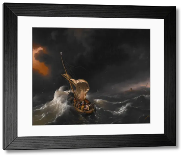 Framed Print : Christ in the Storm on the Sea of Galilee, 1695. Creator: Ludolf Backhuysen I Framed Print : Christ in the Storm on the Sea of Galilee, 1695. Creator: Ludolf Backhuysen I
