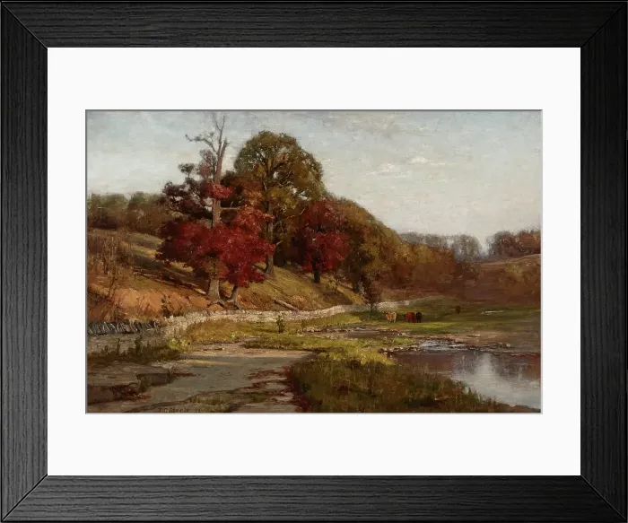 Framed Print : Oaks of Vernon, 1887. Creator: Theodore Clement Steele Framed Print : Oaks of Vernon, 1887. Creator: Theodore Clement Steele