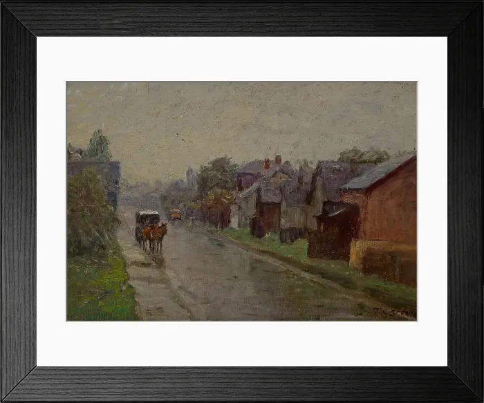 Framed Print : Indiana Road, date unknown, c1870-1920. Creator: Theodore Clement Steele Framed Print : Indiana Road, date unknown, c1870-1920. Creator: Theodore Clement Steele